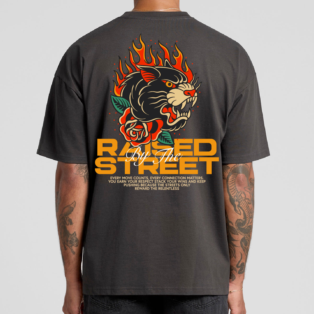 Heavy Faded Tee - Raised By The Street
