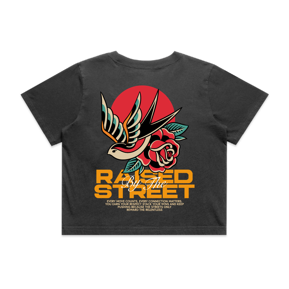 Heavy Faded Crop Tee - Raised By The Street