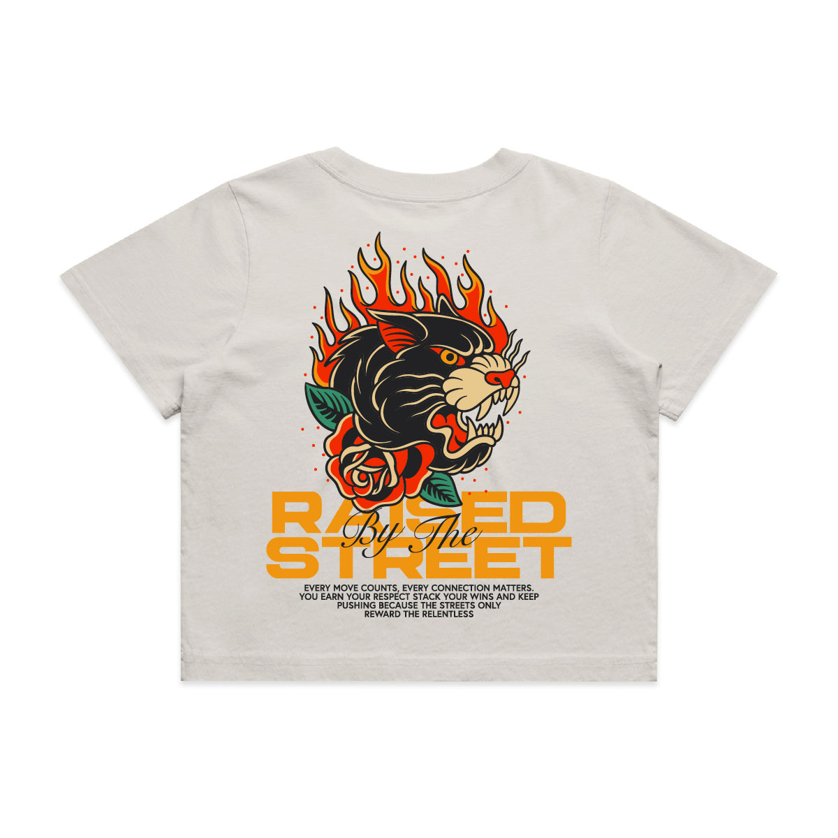 Heavy Faded Crop Tee - Raised By The Street